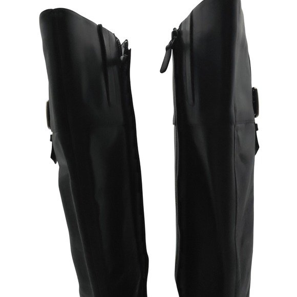 Cole Haan Black Leather Knee High Heeled‎ Boots Platform Size 7B - Picture 9 of 9